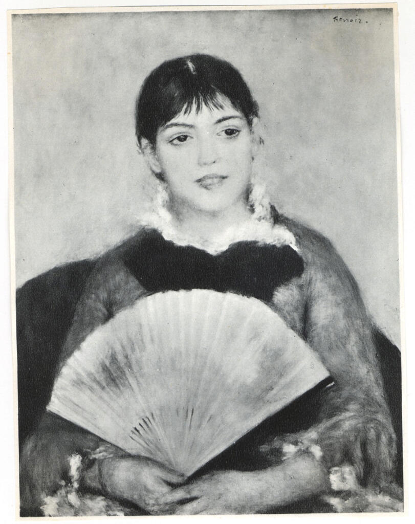 Anonimo , Renoir, Pierre Auguste - sec. XIX - Donna con ventaglio , fronte