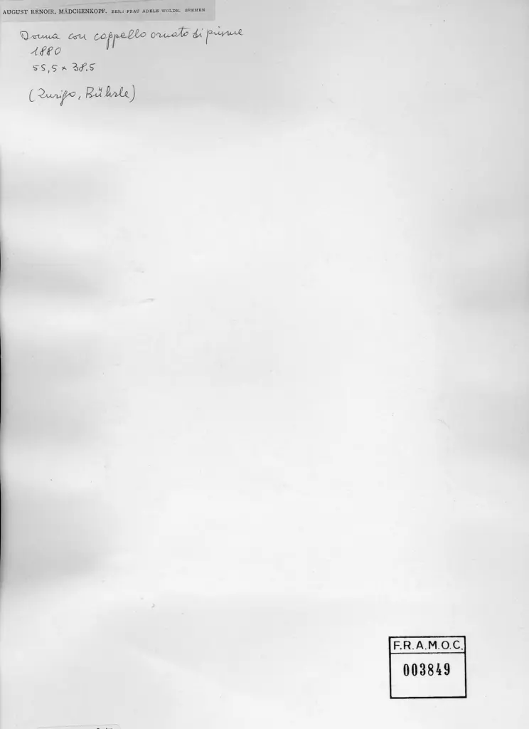 Anonimo , Renoir, Pierre Auguste - sec. XIX , retro