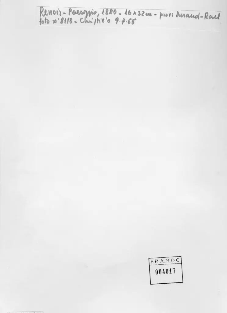 Anonimo , Renoir, Pierre Auguste - sec. XIX - Paesaggio , retro