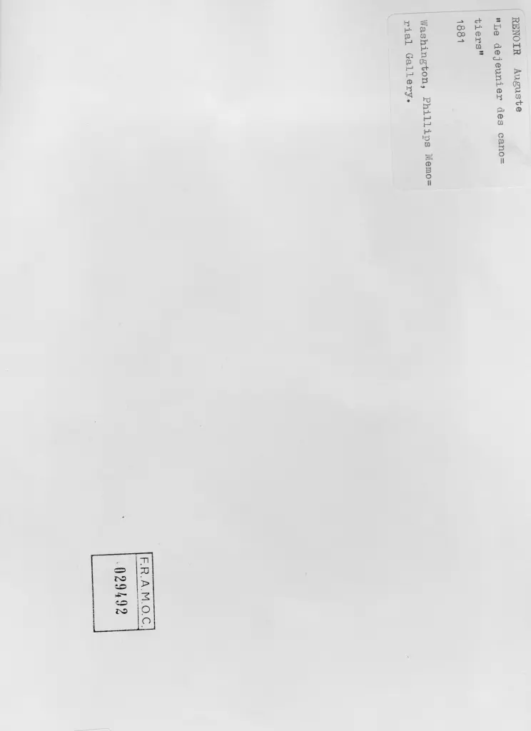 Anonimo , Renoir, Pierre Auguste - sec. XIX - La colazione dei canottieri , retro