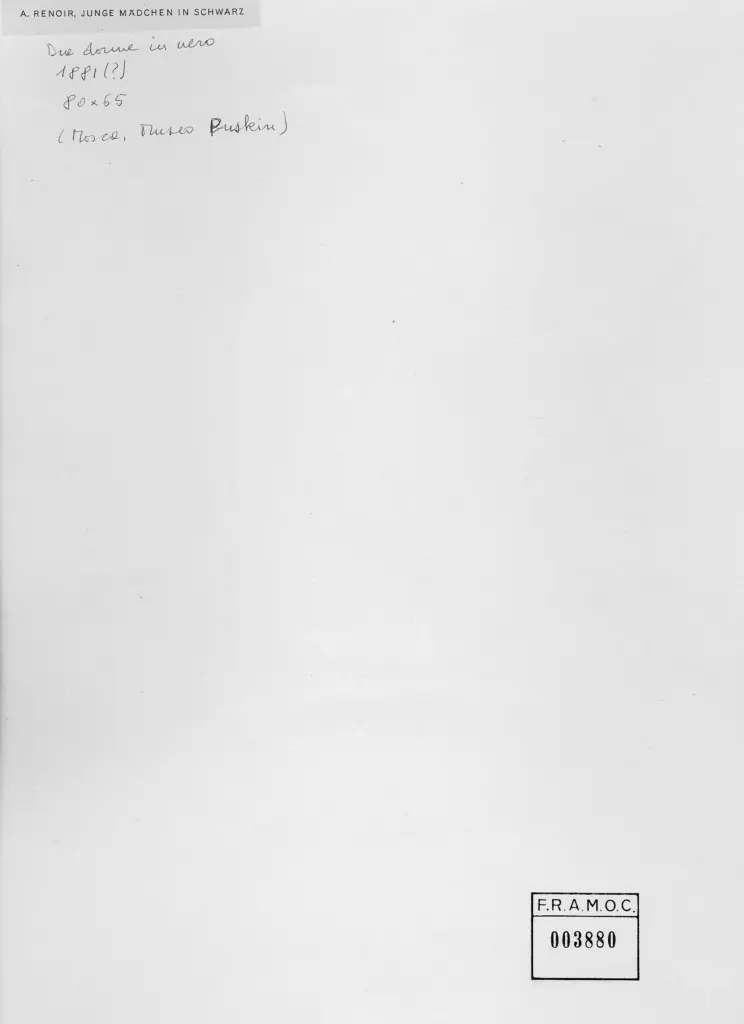 Anonimo , Renoir, Pierre Auguste - sec. XIX - Due donne in nero , retro