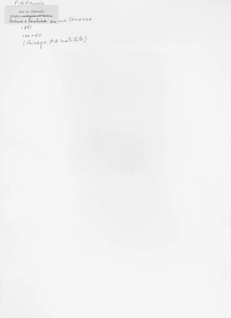 Anonimo , Renoir, Pierre Auguste - sec. XIX , retro