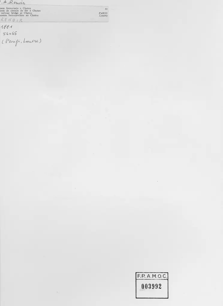 Anonimo , Renoir, Pierre Auguste - sec. XIX - Il ponte ferroviario a Chatou , retro