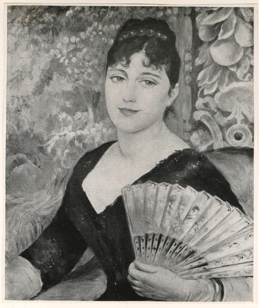 Anonimo , Renoir, Pierre Auguste - sec. XIX - Donna con ventaglio , fronte