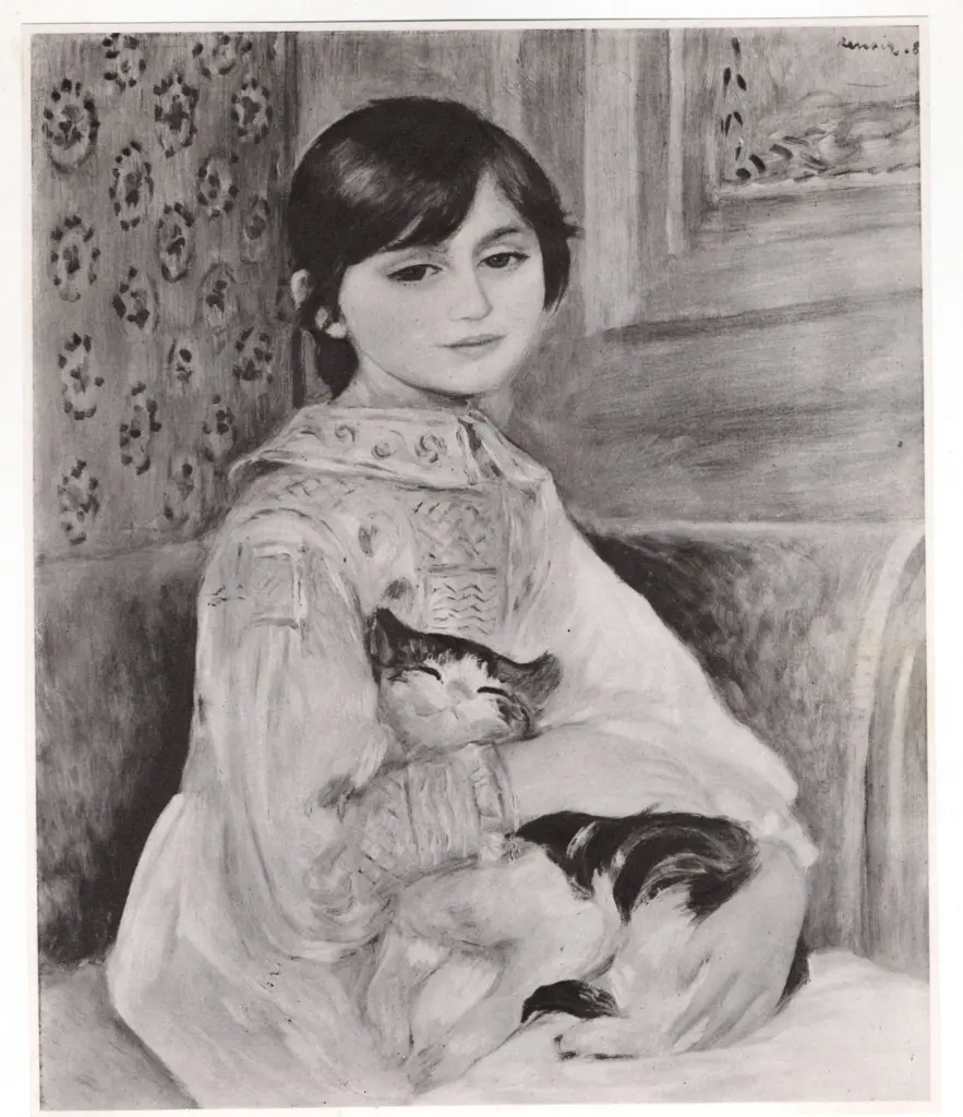 Anonimo , Renoir, Pierre Auguste - sec. XIX - Mlle Julie Manet (Bambina con gatto) , fronte