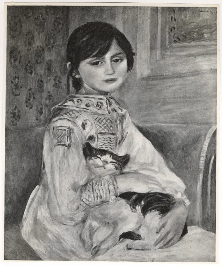 Anonimo , Renoir, Pierre Auguste - sec. XIX - Mlle Julie Manet (Bambina con gatto) , fronte