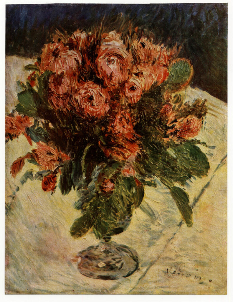 Anonimo , Renoir, Pierre Auguste - sec. XIX - Vaso con rose , fronte