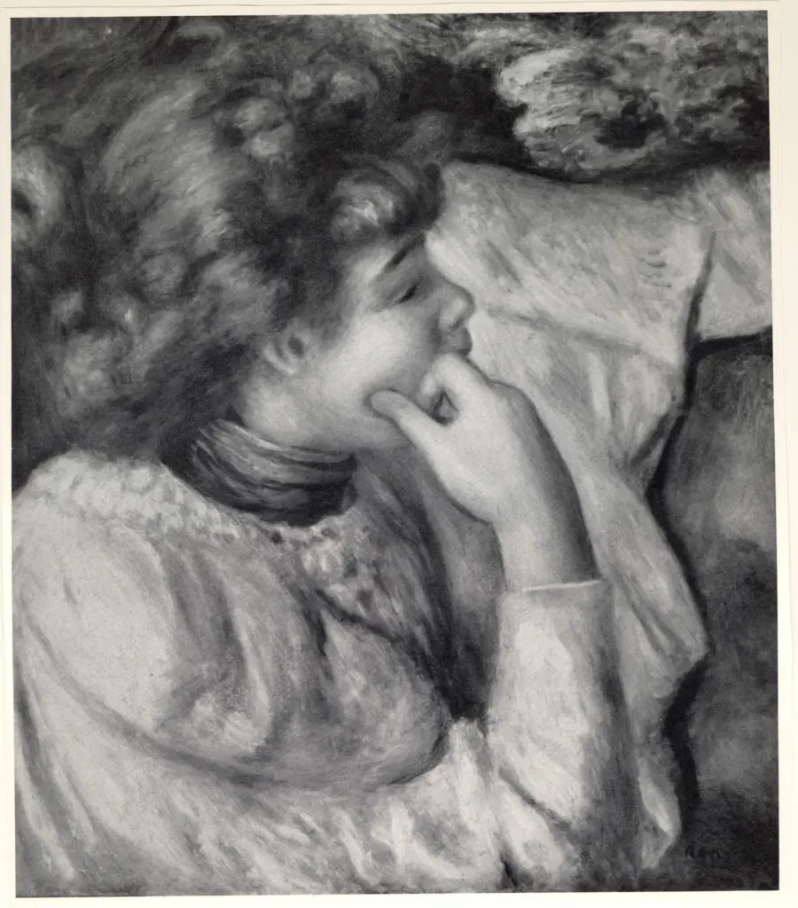 Anonimo , Renoir, Pierre Auguste - sec. XIX - Giovane donna chinata , fronte