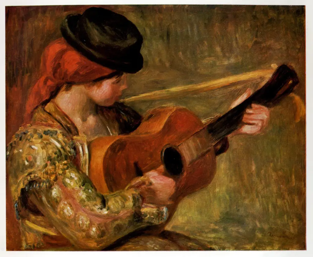 Anonimo , Renoir, Pierre Auguste - sec. XIX - La chitarrista , fronte