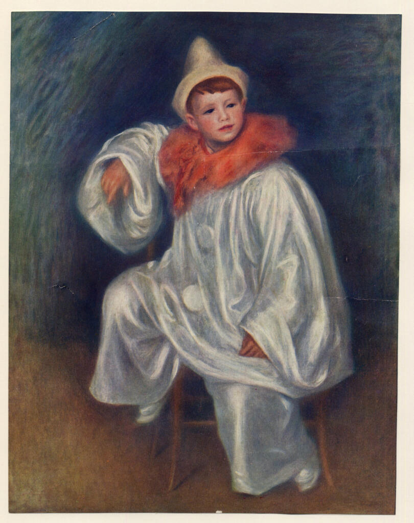 Anonimo , Renoir, Pierre Auguste - sec. XX - Il Pierrot bianco , fronte