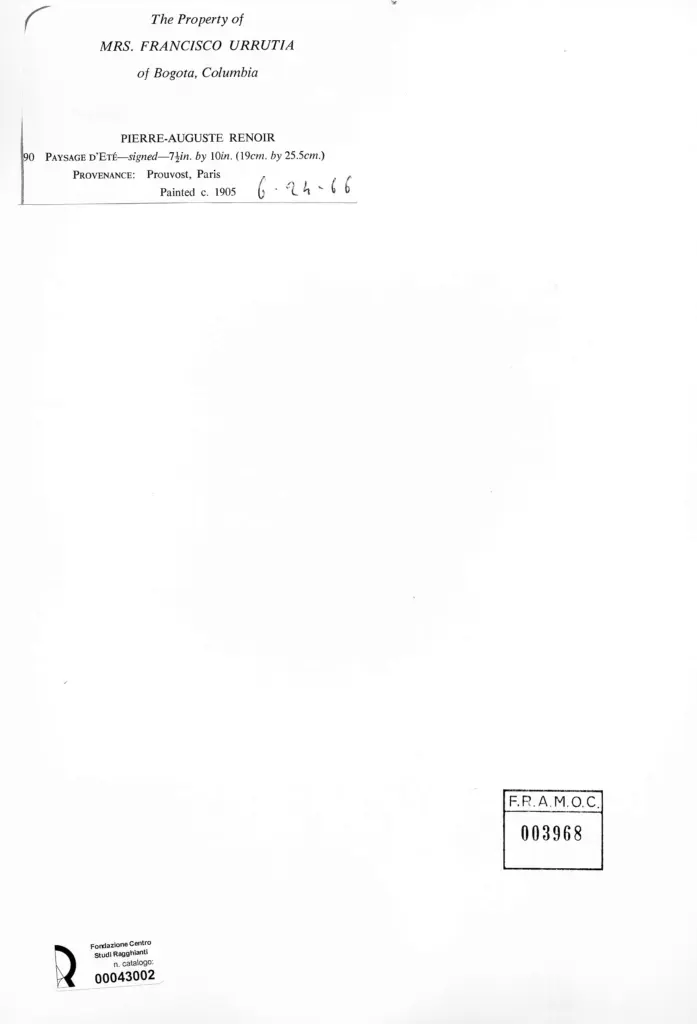 Anonimo , Renoir, Pierre Auguste - sec. XX , retro