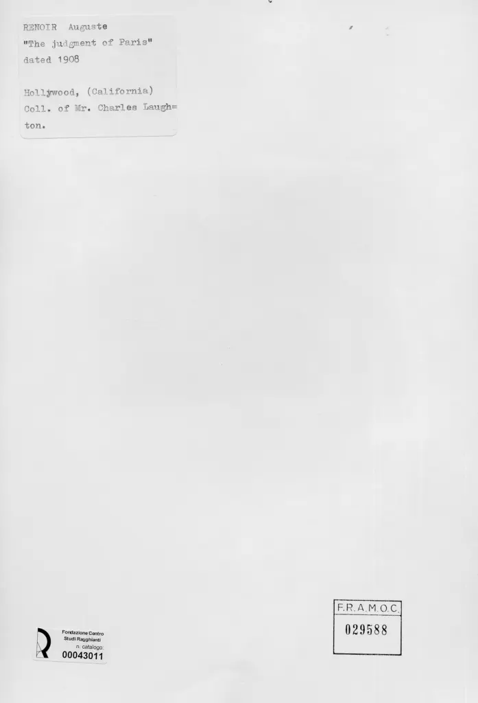 Anonimo , Renoir, Pierre Auguste - sec. XX , retro