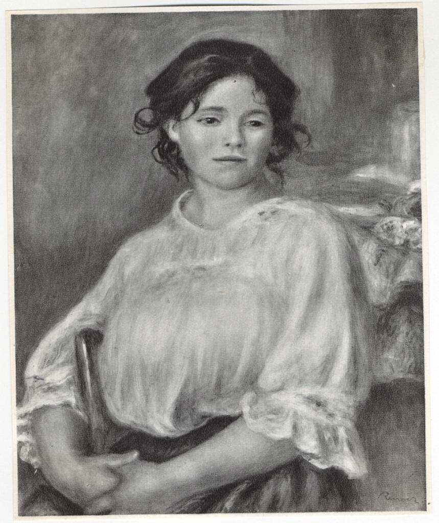 Anonimo , Renoir, Pierre Auguste - sec. XX - Gabriella seduta , fronte