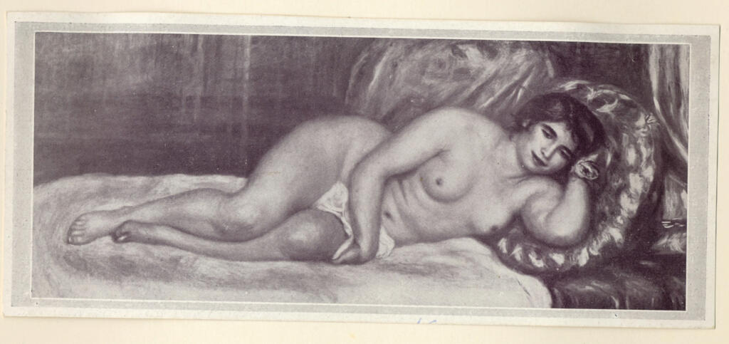 Anonimo , Renoir, Pierre Auguste - sec. XX - Donna nuda sdraiata (Gabrielle) , fronte