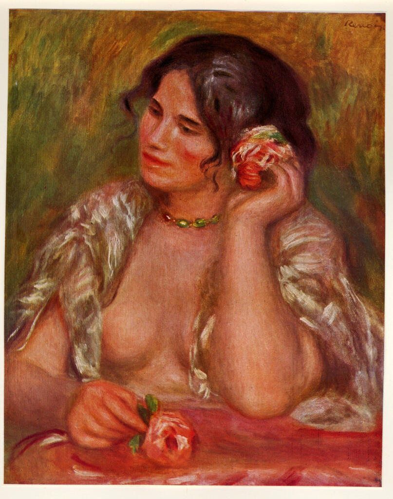 Anonimo , Renoir, Pierre Auguste - sec. XX - Gabrielle con la rosa , fronte