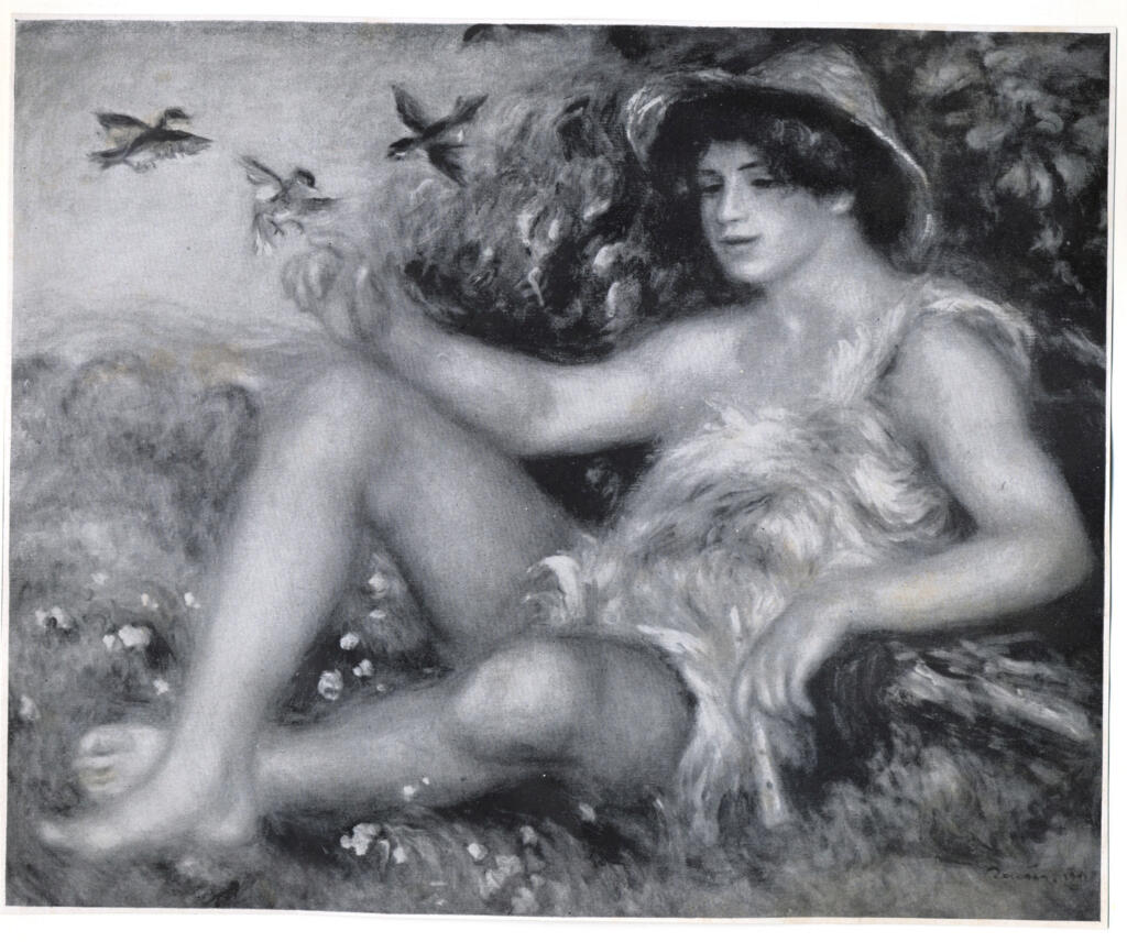 Anonimo , Renoir, Pierre Auguste - sec. XX - Giovane pastore che riposa , fronte