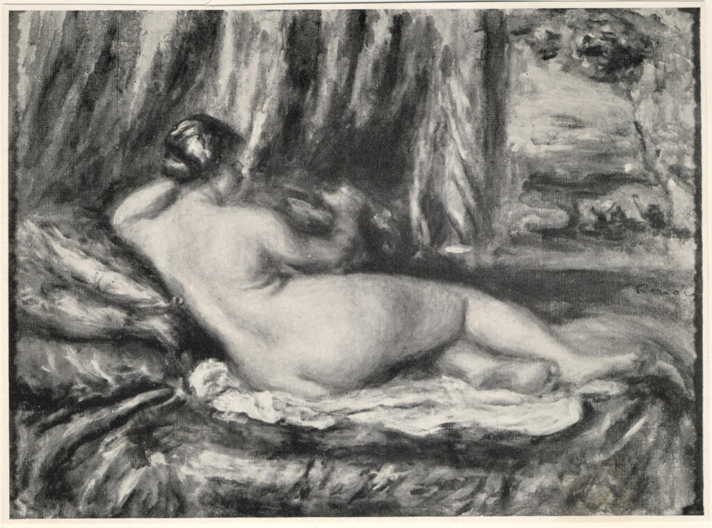 Anonimo , Renoir, Pierre Auguste - sec. XX - Reclining nude , fronte
