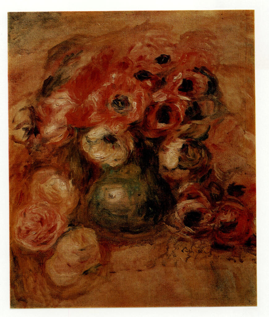 Anonimo , Renoir, Pierre Auguste - sec. XIX - Anemoni e rose , fronte