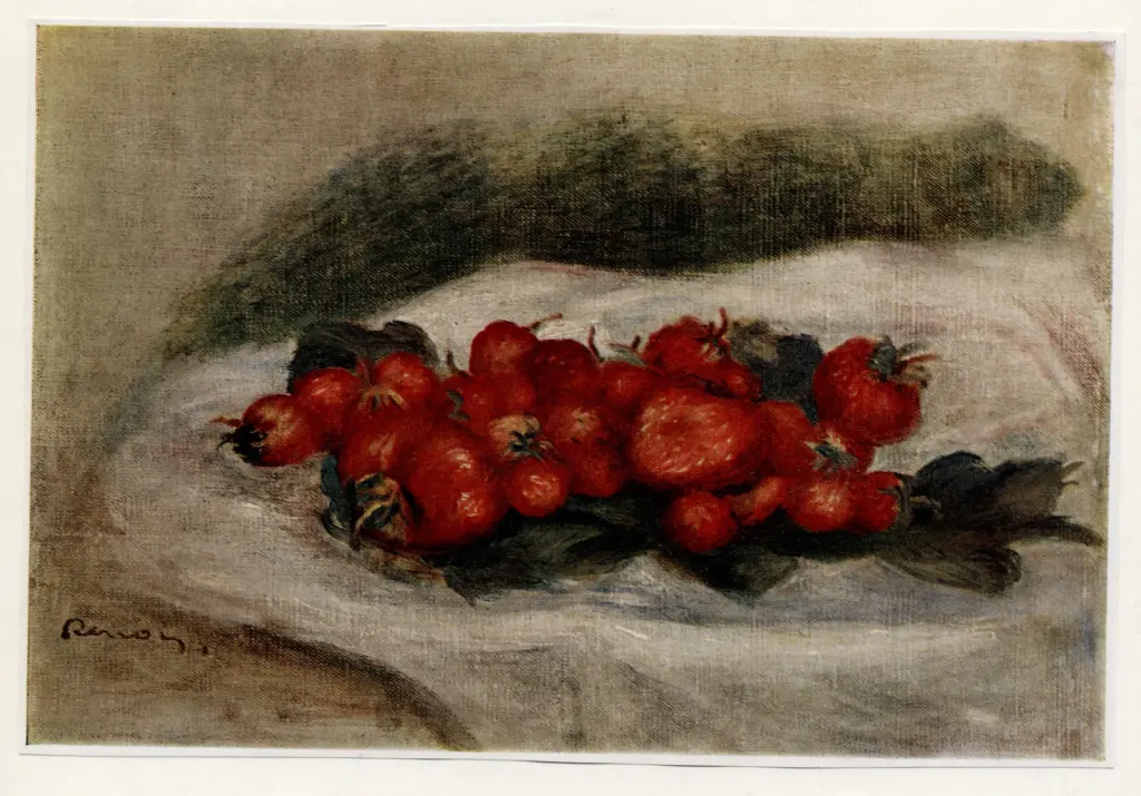 Anonimo , Renoir, Pierre Auguste - sec. XIX - Fragole su telo bianco , fronte