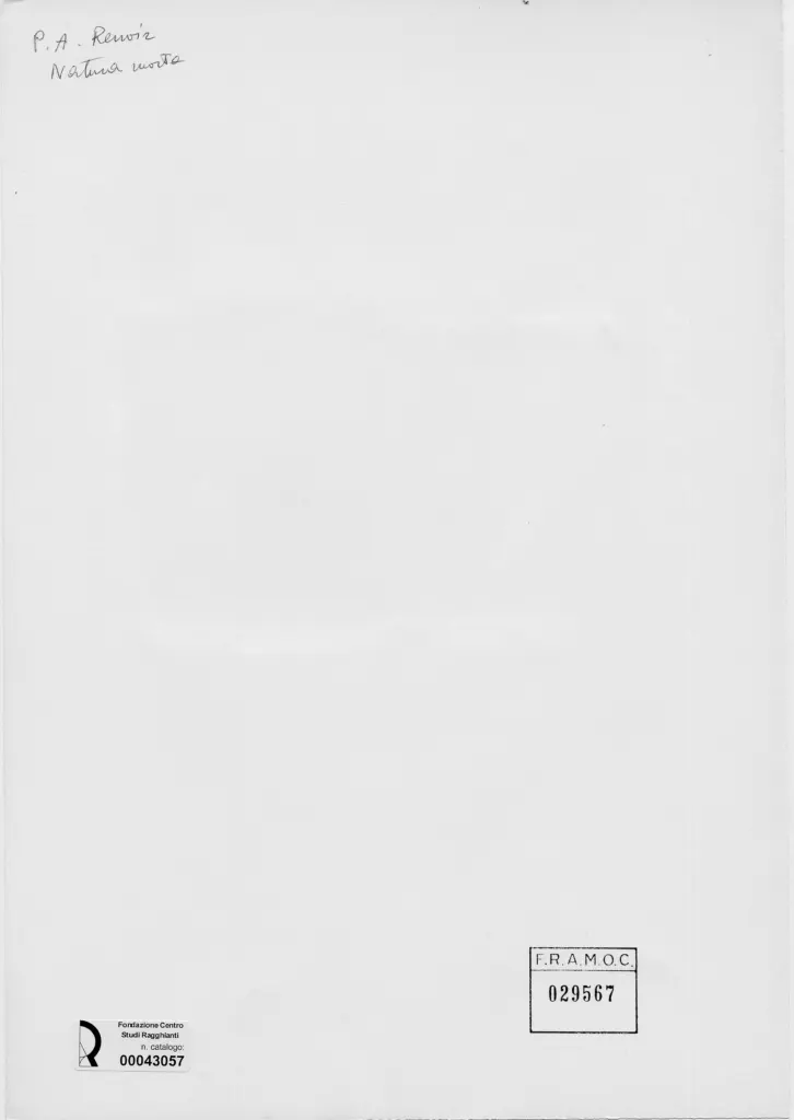 Anonimo , Renoir, Pierre Auguste - sec. XIX - Natura morta , retro