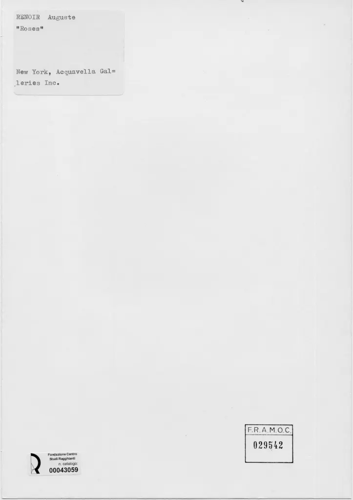 Anonimo , Renoir, Pierre - sec. XIX - Vaso con rose , retro