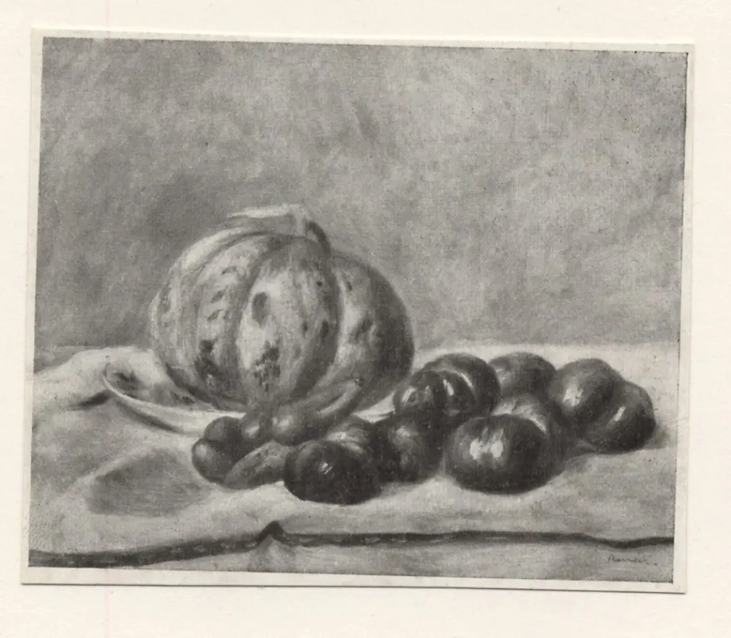 Anonimo , Renoir, Pierre Auguste - sec. XIX - Natura morta con melone , fronte
