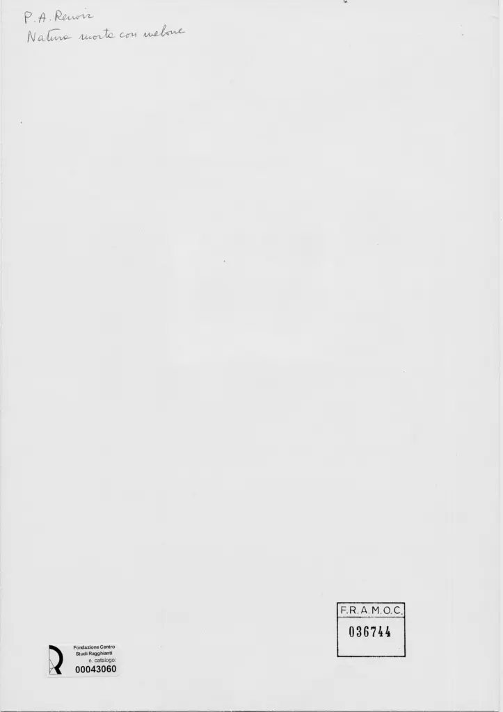 Anonimo , Renoir, Pierre Auguste - sec. XIX - Natura morta con melone , retro