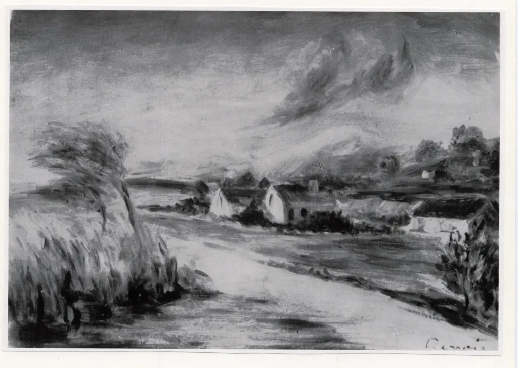 Anonimo , Renoir, Pierre Auguste - sec. XX - Paesaggio presso Cagnes , fronte