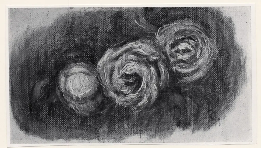 Anonimo , Renoir, Pierre Auguste - sec. XIX - Tre rose , fronte