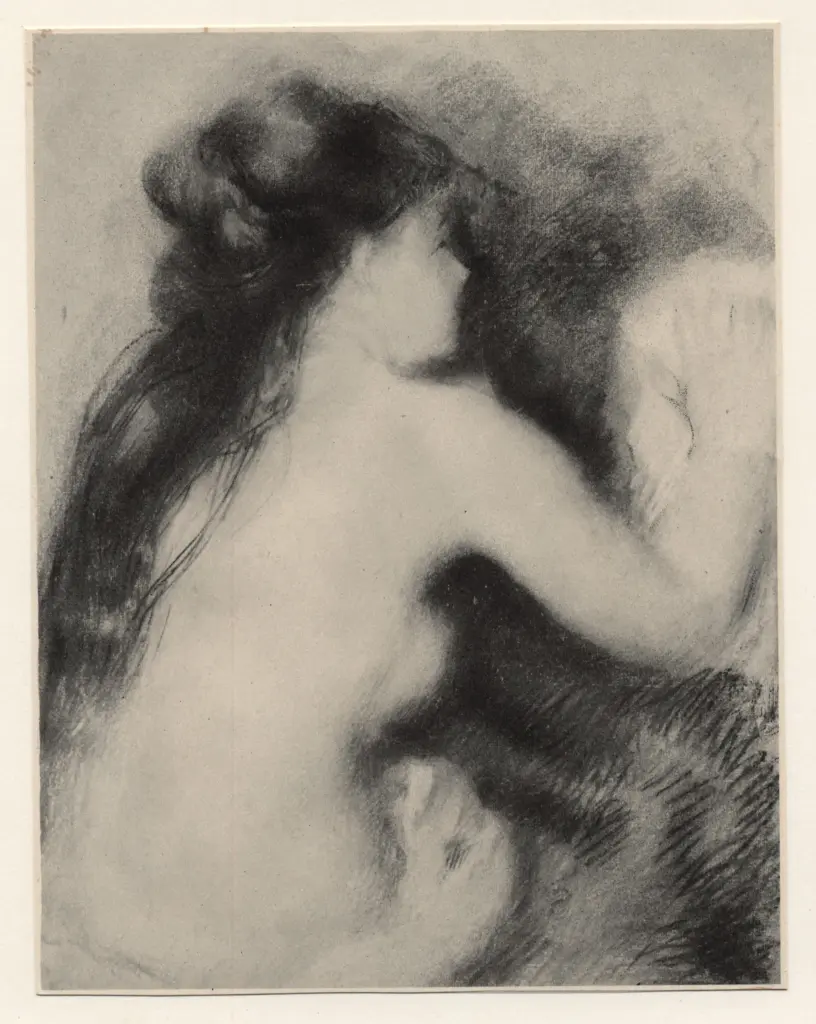 Anonimo , Renoir, Pierre Auguste - sec. XIX - Nudo di donna di spalle , fronte