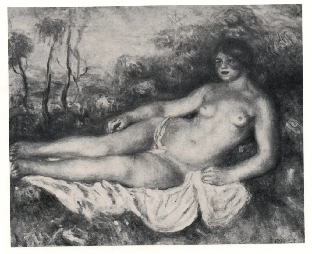 Anonimo , Renoir, Pierre Auguste - sec. XIX - La bagnante sdraiata , fronte