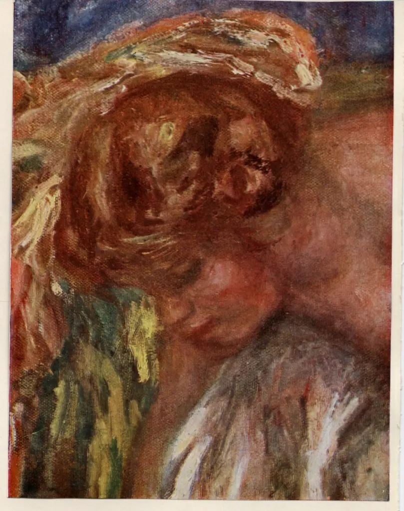 Anonimo , Renoir, Pierre Auguste - sec. XIX - Donna che si allaccia una scarpa (particolare) , fronte