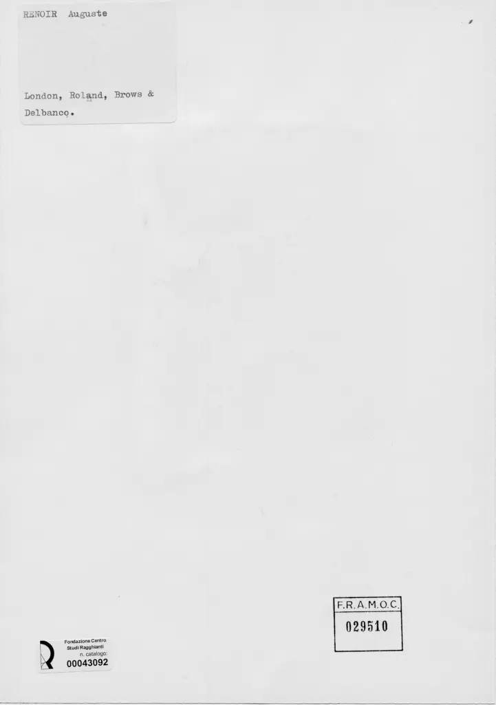 Anonimo , Renoir, Pierre Auguste - sec. XIX - Studio di donna , retro