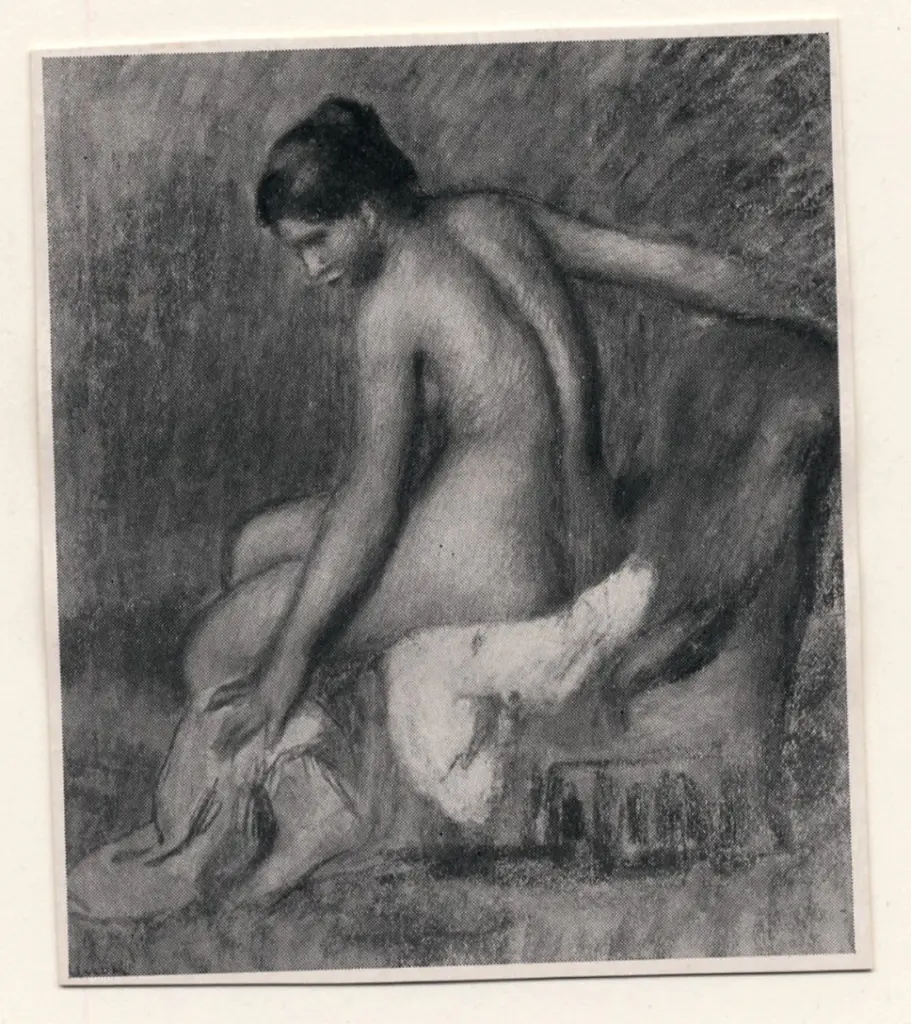 Anonimo , Renoir, Pierre Auguste - sec. XIX - Bagnante seduta , fronte