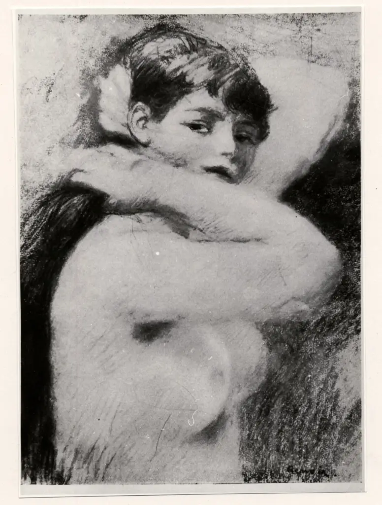 Anonimo , Renoir, Pierre Auguste - sec. XX - Donna che si pettina , fronte