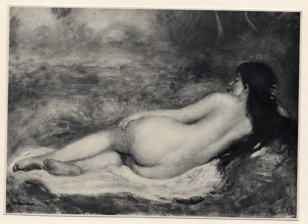 Anonimo , Renoir, Pierre Auguste - sec. XIX - Donna nuda sdraiata , fronte