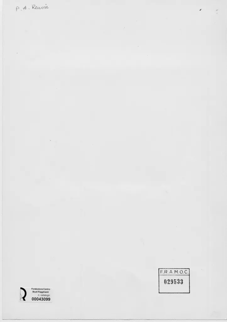 Anonimo , Renoir, Pierre Auguste - sec. XIX - Donna nuda sdraiata , retro