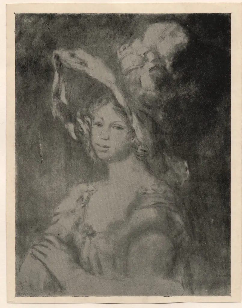 Anonimo , Renoir, Pierre Auguste - sec. XIX - Ragazza con cappello , fronte