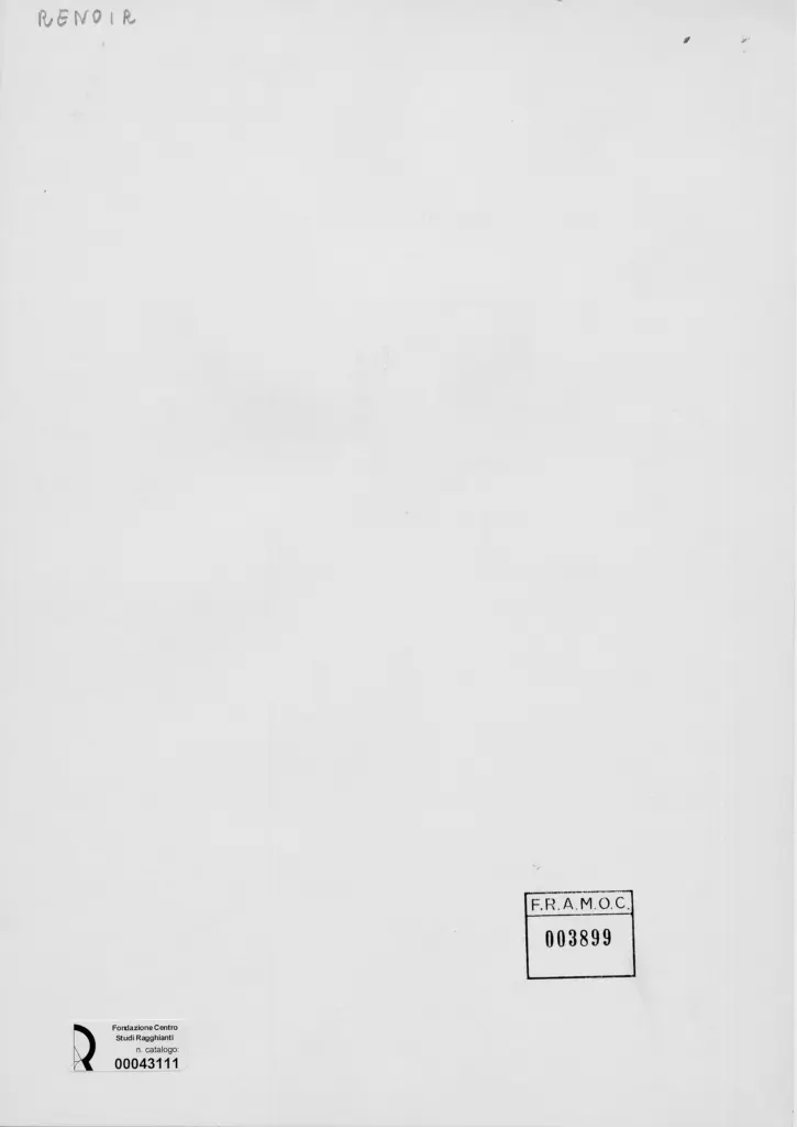 Anonimo , Renoir, Pierre Auguste - sec. XIX - Ritratto di donna , retro