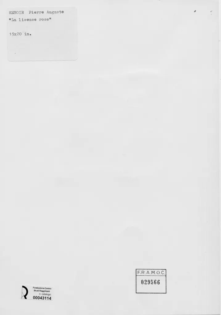 Anonimo , Renoir, Pierre Auguste - sec. XIX - La liseuse rose , retro