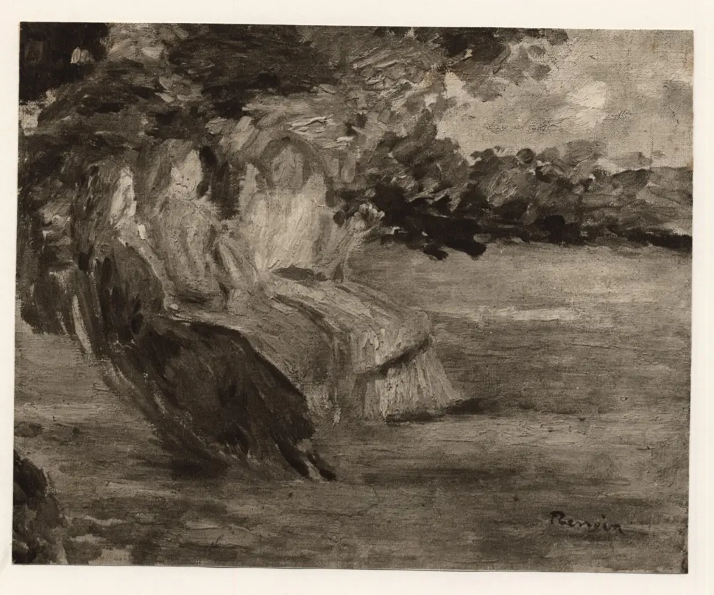 Anonimo , Renoir, Pierre Auguste - sec. XIX - Nel parco , fronte