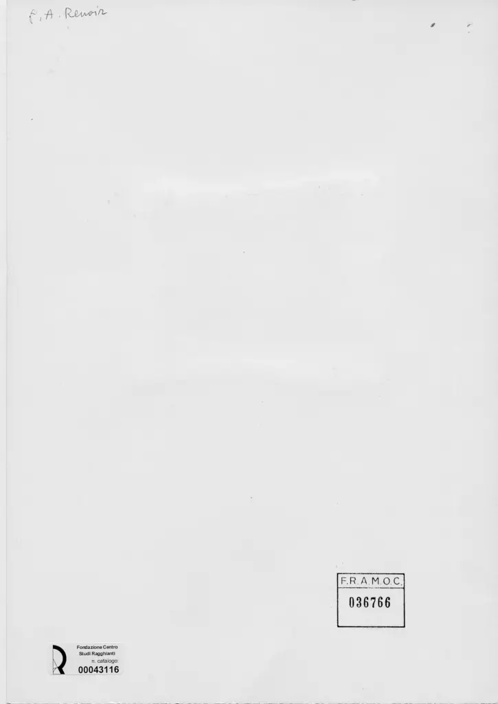 Anonimo , Renoir, Pierre Auguste - sec. XIX - Ritratto di bambino , retro