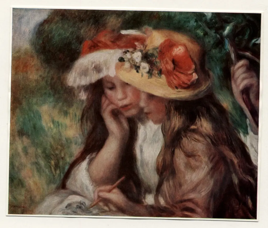 Anonimo , Renoir, Pierre Auguste - sec. XIX - Paesaggio con due donne , fronte