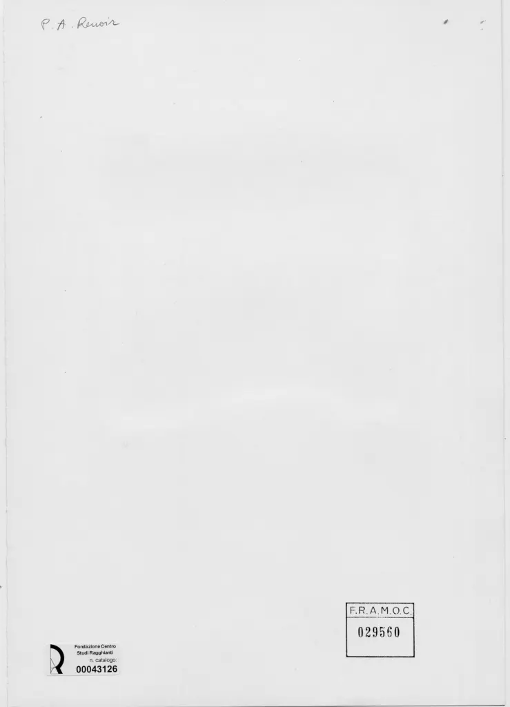 Anonimo , Renoir, Pierre Auguste - sec. XIX - Paesaggio con due donne , retro