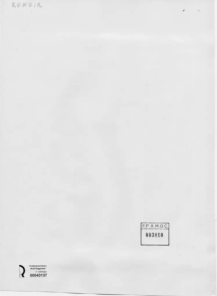 Anonimo , Renoir, Pierre Auguste - sec. XIX - Ritratto di bambino , retro