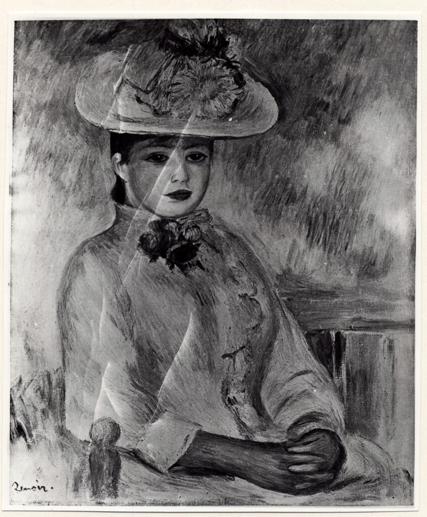 Anonimo , Renoir, Pierre Auguste - sec. XIX - Il cappello di paglia , fronte