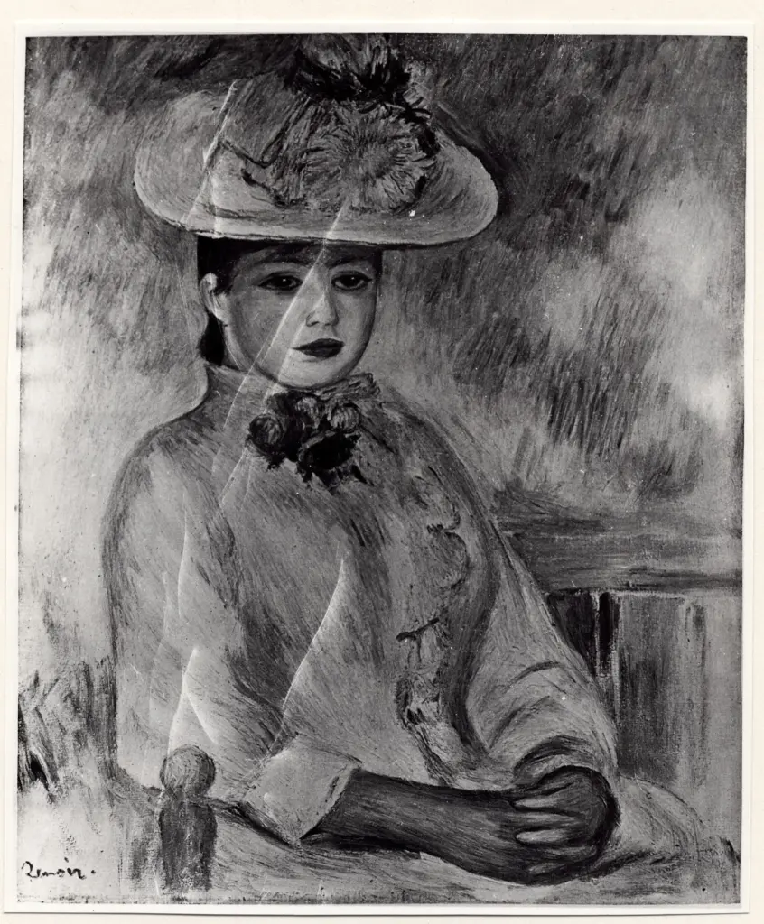 Anonimo , Renoir, Pierre Auguste - sec. XIX - Il cappello di paglia , fronte