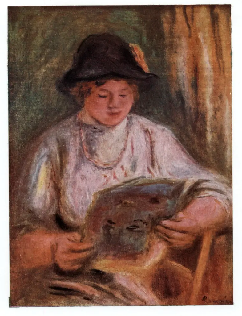 Anonimo , Renoir, Pierre Auguste - sec. XIX - Donna che legge , fronte