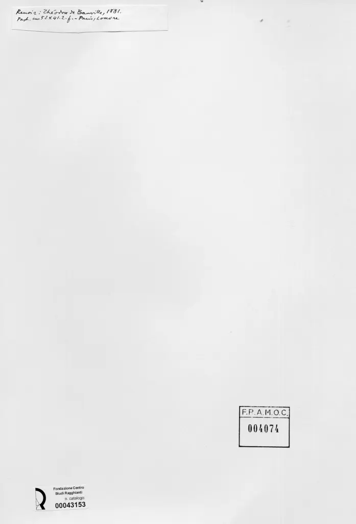 Anonimo , Renoir, Pierre Auguste - sec. XIX - Th&eacute;odore de Banville , retro