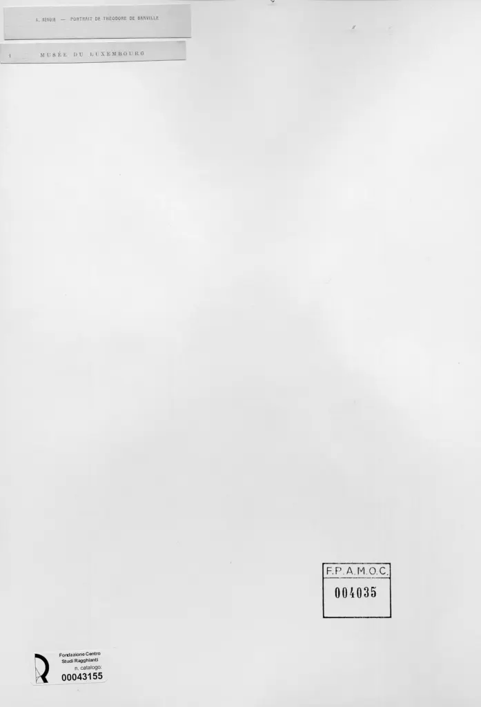 Anonimo , Renoir, Pierre Auguste - sec. XIX - Ritratto di Th&eacute;odore de Banville , retro